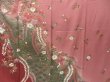 Photo7: 2206T10z1020  Japanese Kimono Silk TSUKESAGE Flowers Dark pink (7)