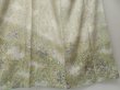 Photo6: 2206T01z1000  Japanese Kimono Crepe Silk TSUKESAGE Flowers Off-white (6)