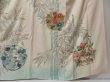 Photo6: 2108T02z890 Vintage Japanese Kimono Silk TSUKESAGE Chrysanthemum Off-white (6)