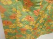 Photo3: 2107T08z820 Vintage Japanese Kimono Silk TSUMUGI Camellia Pea Green (3)