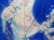 Photo7: 2008T03z1100  Japanese Kimono Silk FURISODE Flower Oriental blue (7)