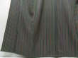 Photo5: 2010T07z930 Vintage Japanese Kimono Silk KOMON Stripe Black (5)