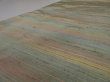 Photo3: 3i04z80  Japanese Kimono Silk  FABRIC Lateral stripes Green-Gray 65.4x13.8 (3)