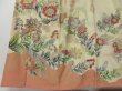 Photo5: 2204T09z850 Vintage Japanese Kimono Silk TSUKESAGE Flowers Light cream (5)