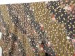 Photo2: 1622T06z980  Japanese Kimono Crepe Silk KOMON Flowers Dark gray (2)