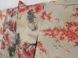 Photo5: 2126T04z360 Vintage Japanese Kimono Silk MEISEN HAORI Tree Off-white (5)