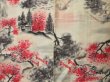 Photo3: 2126T04z360 Vintage Japanese Kimono Silk MEISEN HAORI Tree Off-white (3)