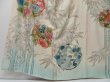 Photo5: 2108T02z890 Vintage Japanese Kimono Silk TSUKESAGE Chrysanthemum Off-white (5)