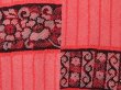 Photo3: 2127T10z630 Vintage Japanese Kimono Silk SHIBORI HAORI Flowers Red-Pink (3)