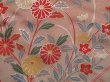 Photo8: 2010T01z930  Japanese Kimono Silk TSUKESAGE Flowers Light brown (8)