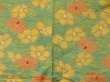 Photo5: 2107T08z820 Vintage Japanese Kimono Silk TSUMUGI Camellia Pea Green (5)