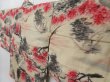 Photo2: 2126T04z360 Vintage Japanese Kimono Silk MEISEN HAORI Tree Off-white (2)