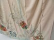 Photo4: 2108T02z890 Vintage Japanese Kimono Silk TSUKESAGE Chrysanthemum Off-white (4)