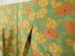 Photo2: 2107T08z820 Vintage Japanese Kimono Silk TSUMUGI Camellia Pea Green (2)