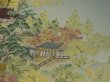 Photo5: 2T01z100  Japanese Kimono Silk  FABRIC Scenery Blue-Gray 33.9x18.9 (5)