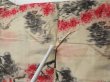 Photo7: 2126T04z360 Vintage Japanese Kimono Silk MEISEN HAORI Tree Off-white (7)