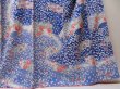 Photo6: 2029T04z910  Japanese Kimono Silk TSUKESAGE Flowers Oriental blue (6)