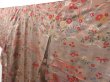 Photo2: 2010T01z930  Japanese Kimono Silk TSUKESAGE Flowers Light brown (2)