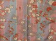 Photo5: 2207T09z990  Japanese Kimono Silk KOMON Peony Pink (5)