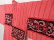 Photo2: 2127T10z630 Vintage Japanese Kimono Silk SHIBORI HAORI Flowers Red-Pink (2)