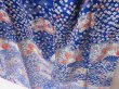 Photo4: 2029T04z910  Japanese Kimono Silk TSUKESAGE Flowers Oriental blue (4)