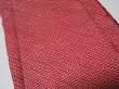 Photo2: 4K05z40  Japanese Kimono Silk  FABRIC Shibori dyeing Red 46.5x10.2 (2)