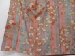 Photo4: 2207T09z990  Japanese Kimono Silk KOMON Peony Pink (4)