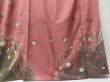 Photo6: 2206T10z1020  Japanese Kimono Silk TSUKESAGE Flowers Dark pink (6)