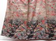 Photo5: 2010T01z930  Japanese Kimono Silk TSUKESAGE Flowers Light brown (5)