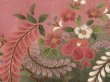 Photo8: 2206T10z1020  Japanese Kimono Silk TSUKESAGE Flowers Dark pink (8)