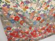 Photo3: 1709T04z960  Japanese Kimono Silk TSUKESAGE Flowers Milky White (3)