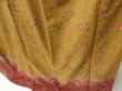 Photo4: 2128T09z1080  Japanese Kimono Silk TSUKESAGE Flowers Yellow ochre (4)