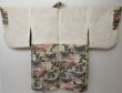 Photo7: 1709T01z410 Vintage Japanese Kimono Silk MEISEN HAORI Pine Peach-Beige (7)