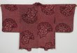 Photo2: 0604i01z480 Vintage Japanese Kimono Silk SHIBORI HAORI Dark red-brown Peony (2)