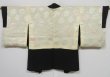 Photo7: 0617i03z540 Vintage Japanese Kimono Silk HAORI Black Flower Emboridery (7)