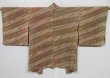 Photo1: 0630i08z590 Vintage Japanese Kimono Silk SHIBORI HAORI Light brown (1)