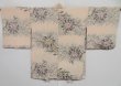 Photo1: 0617i05z670 Vintage Japanese Kimono Silk HAORI Light peach Flower (1)