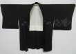 Photo6: 0615i03z480 Vintage Japanese Kimono Silk HAORI Black Trees (6)