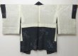 Photo6: 0518T10z470 Vintage Japanese Kimono Silk HAORI Dark gray Clover (6)