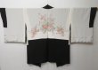 Photo7: 1102H01z620 Japanese Kimono Silk Embroidery HAORI Black Yukiwa (7)