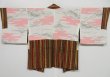 Photo9: 0624i06z610 Vintage Japanese Kimono Silk HAORI Brown (9)