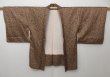 Photo5: 1029T08z540 Vintage Japanese Kimono Silk HAORI Purple-Brown Flowers (5)