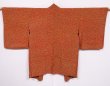 Photo2: 0209N09z520 Antique Japanese Kimono Silk HAORI Red-Brown (2)