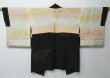 Photo7: 1222H04z480 Vintage Japanese Kimono Silk HAORI Black Cloud (7)