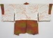 Photo6: 0126N09z550 Japanese Kimono Silk HAORI Red-Brown Flower (6)