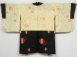 Photo6: 0411N10z430 Vintage Japanese Kimono Silk MEISEN HAORI Black (6)