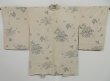 Photo1: 0604i02z620 Vintage Japanese Kimono Silk HAORI Light gray Flower (1)