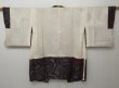 Photo6: 1215T04z660 Vintage Japanese Kimono Silk HAORI COAT Dull purple Karahana (6)