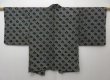 Photo1: 1029T07z520 Vintage Japanese Kimono Silk SHIBORI HAORI Black (1)