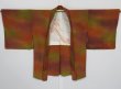 Photo5: 0126N09z550 Japanese Kimono Silk HAORI Red-Brown Flower (5)